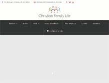Tablet Screenshot of christianfamilylife.com